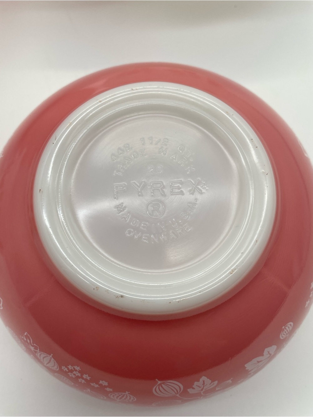 Vintage Pyrex Pink Gooseberry Cinderella Mixing Bowl Set 441 442 443 444 - Picture 7 of 13